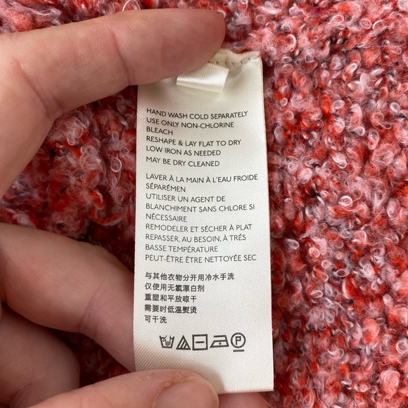 FREE PEOPLE • Cowl Neck BFF Knit Sweater in Scarlet Flame Size XL - Picture 12 of 15